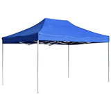 NNEVL Professional Folding Party Tent Aluminium 4.5x3 m Blue