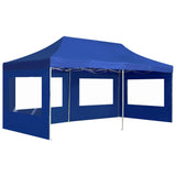 NNEVL Professional Folding Party Tent with Walls Aluminium 6x3 m Blue
