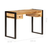 NNEVL Desk with 2 Drawers 110x50x77 cm Solid Mango Wood