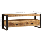 NNEVL TV Cabinet 120x35x45 cm Solid Mango Wood