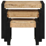 NNEVL Nesting Tables 3 pcs Solid Mango Wood