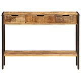 NNEVL Sideboard with 3 Drawers 110x35x75 cm Solid Mango Wood