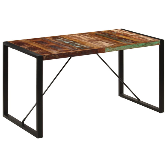 NNEVL Dining Table 140x70x75 cm Solid Reclaimed Wood