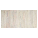 NNEVL Dining Table White 200x100x75 cm Solid Mango Wood