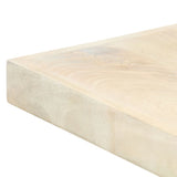 NNEVL Dining Table White 200x100x75 cm Solid Mango Wood