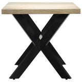 NNEVL Dining Table White 160x80x75 cm Solid Mango Wood