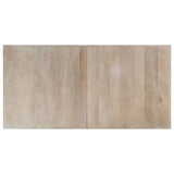 NNEVL Dining Table White 160x80x75 cm Solid Mango Wood