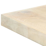 NNEVL Dining Table White 160x80x75 cm Solid Mango Wood