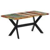 NNEVL Dining Table 160x80x75 cm Solid Reclaimed Wood