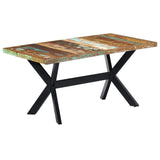 NNEVL Dining Table 160x80x75 cm Solid Reclaimed Wood