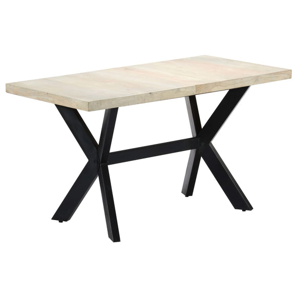 NNEVL Dining Table 140x70x75 cm Solid Bleached Mango Wood