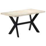 NNEVL Dining Table 140x70x75 cm Solid Bleached Mango Wood