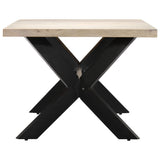 NNEVL Dining Table 140x70x75 cm Solid Bleached Mango Wood