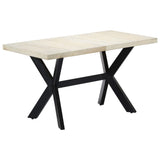 NNEVL Dining Table 140x70x75 cm Solid Bleached Mango Wood