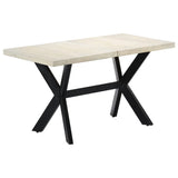 NNEVL Dining Table 140x70x75 cm Solid Bleached Mango Wood