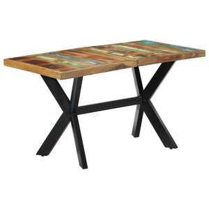 NNEVL Dining Table 140x70x75 cm Solid Reclaimed Wood