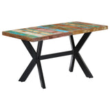 NNEVL Dining Table 140x70x75 cm Solid Reclaimed Wood