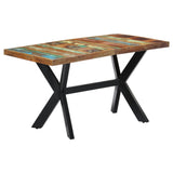 NNEVL Dining Table 140x70x75 cm Solid Reclaimed Wood