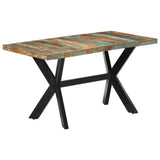 NNEVL Dining Table 140x70x75 cm Solid Reclaimed Wood