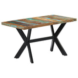 NNEVL Dining Table 140x70x75 cm Solid Reclaimed Wood