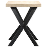 NNEVL Dining Table White 120x60x75 cm Solid Mango Wood