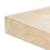 NNEVL Dining Table White 120x60x75 cm Solid Mango Wood