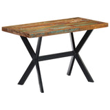 NNEVL Dining Table 120x60x75 cm Solid Reclaimed Wood