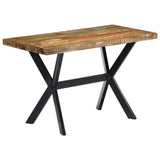 NNEVL Dining Table 120x60x75 cm Solid Reclaimed Wood