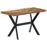 NNEVL Dining Table 120x60x75 cm Solid Reclaimed Wood