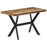 NNEVL Dining Table 120x60x75 cm Solid Reclaimed Wood