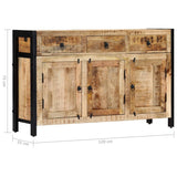NNEVL Sideboard 120x35x76 cm Solid Mango Wood