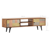 NNEVL TV Cabinet 140x30x40 cm Solid Acacia Wood