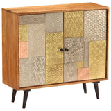 NNEVL Sideboard 80x30x75 cm Solid Acacia Wood