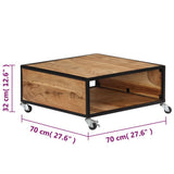 NNEVL Coffee Table 70x70x32 cm Solid Acacia Wood