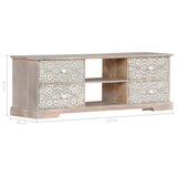 NNEVL TV Cabinet 120x30x40 cm Solid Acacia Wood