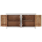 NNEVL Sideboard Handmade White 140x30x70 cm Solid Acacia Wood
