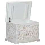 NNEVL Storage Box 58x40x40 cm Solid Acacia Wood