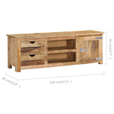 NNEVL TV Cabinet 120x30x40 cm Solid Mango Wood