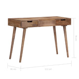NNEVL Dressing Table 112x45x76 cm Solid Mango Wood