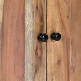 NNEVL 5 Piece Bathroom Set Solid Acacia Wood