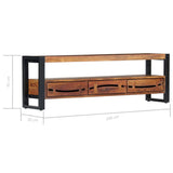 NNEVL TV Cabinet 140x30x45 cm Solid Acacia Wood