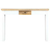 NNEVL Console Table White and Brown 110x35x75 cm Solid Mango Wood