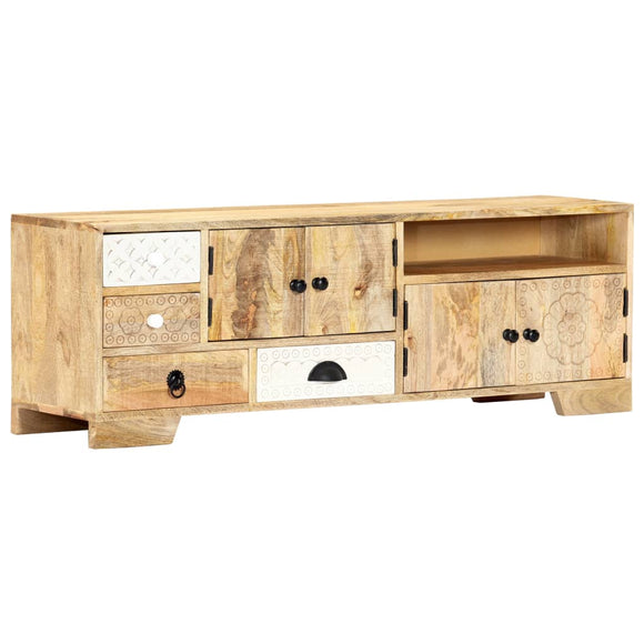 NNEVL TV Cabinet 120x30x40 cm Solid Mango Wood