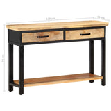 NNEVL Console Table 120x30x76 cm Solid Mango Wood