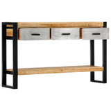 NNEVL Console Table 130x30x76 cm Solid Mango Wood