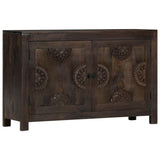 NNEVL Sideboard with Carved Design 110x35x70 cm Solid Mango Wood
