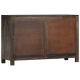 NNEVL Sideboard with Carved Design 110x35x70 cm Solid Mango Wood