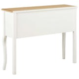 NNEVL Sideboard White and Brown 110x30x85 cm Solid Wood
