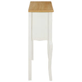 NNEVL Sideboard White and Brown 110x30x85 cm Solid Wood