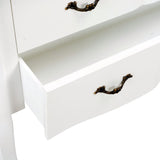 NNEVL Sideboard White and Brown 110x30x85 cm Solid Wood